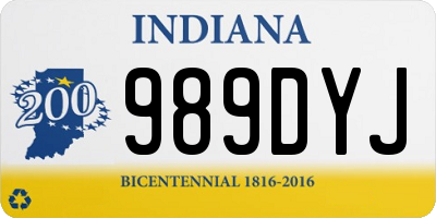 IN license plate 989DYJ