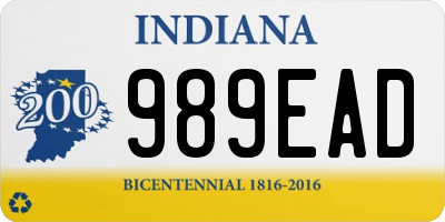 IN license plate 989EAD