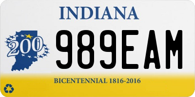 IN license plate 989EAM