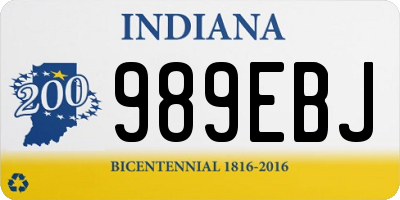 IN license plate 989EBJ