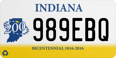 IN license plate 989EBQ