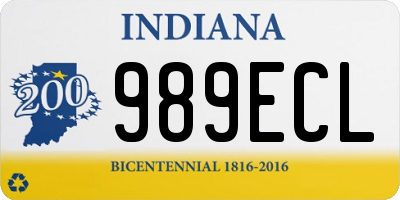 IN license plate 989ECL