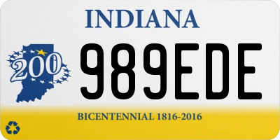 IN license plate 989EDE