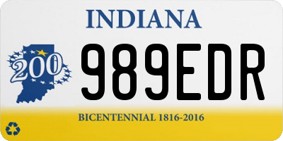 IN license plate 989EDR