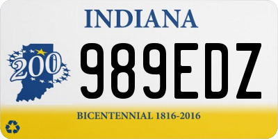 IN license plate 989EDZ