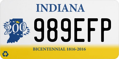 IN license plate 989EFP