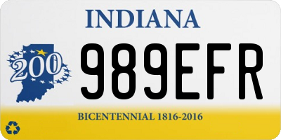 IN license plate 989EFR