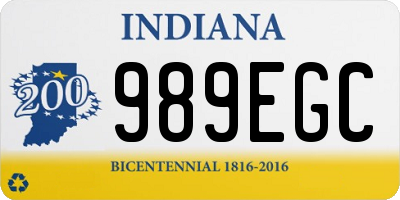 IN license plate 989EGC