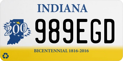 IN license plate 989EGD