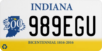 IN license plate 989EGU