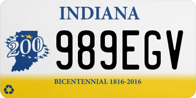 IN license plate 989EGV