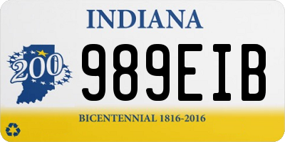 IN license plate 989EIB