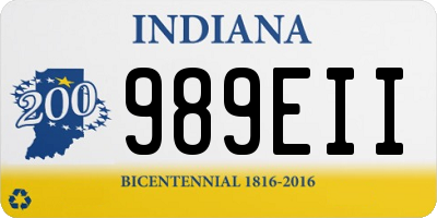 IN license plate 989EII