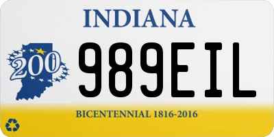 IN license plate 989EIL