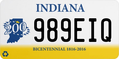 IN license plate 989EIQ