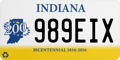 IN license plate 989EIX