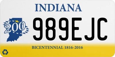 IN license plate 989EJC