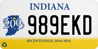 IN license plate 989EKD