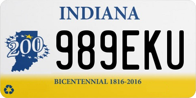 IN license plate 989EKU