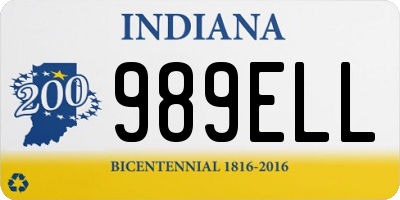 IN license plate 989ELL