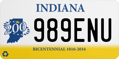 IN license plate 989ENU