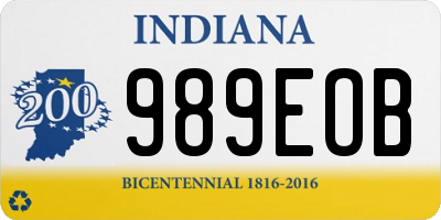 IN license plate 989EOB