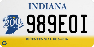 IN license plate 989EOI