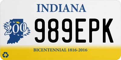 IN license plate 989EPK