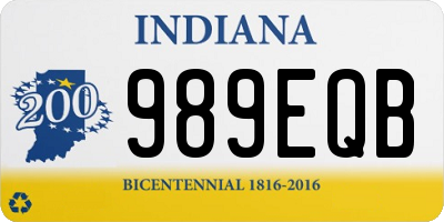 IN license plate 989EQB