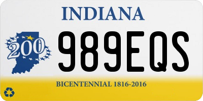 IN license plate 989EQS