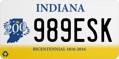 IN license plate 989ESK