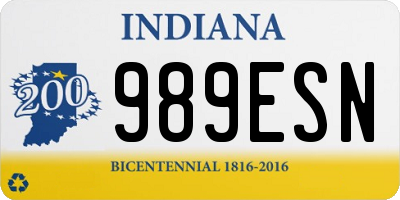 IN license plate 989ESN