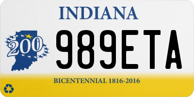 IN license plate 989ETA
