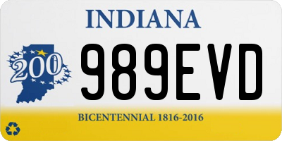 IN license plate 989EVD