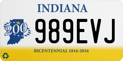 IN license plate 989EVJ