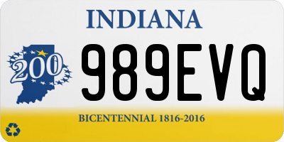 IN license plate 989EVQ