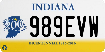 IN license plate 989EVW