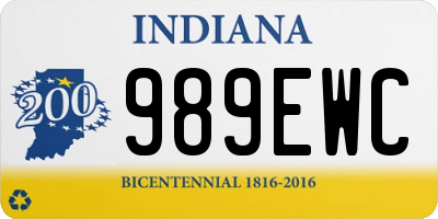 IN license plate 989EWC