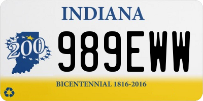 IN license plate 989EWW