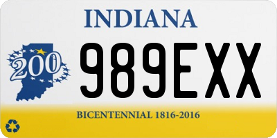 IN license plate 989EXX