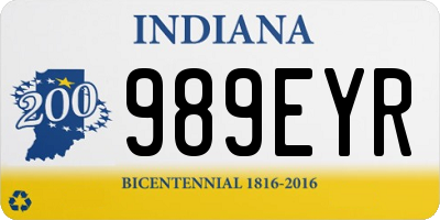 IN license plate 989EYR