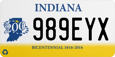 IN license plate 989EYX