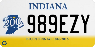 IN license plate 989EZY