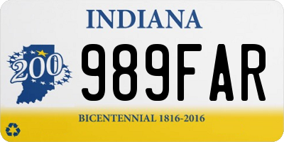 IN license plate 989FAR