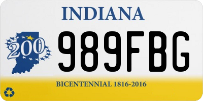 IN license plate 989FBG