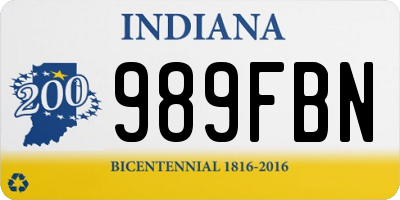 IN license plate 989FBN