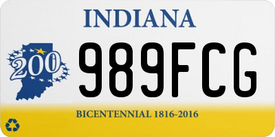 IN license plate 989FCG