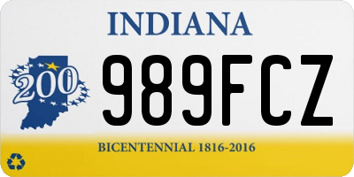 IN license plate 989FCZ