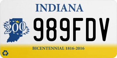 IN license plate 989FDV