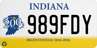 IN license plate 989FDY